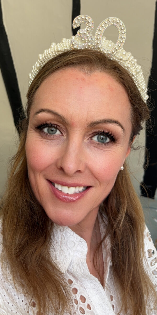 30th Birthday Age - Pearl Headband Tiara Party Crown Keepsake Birthday Gift by One Posh Party