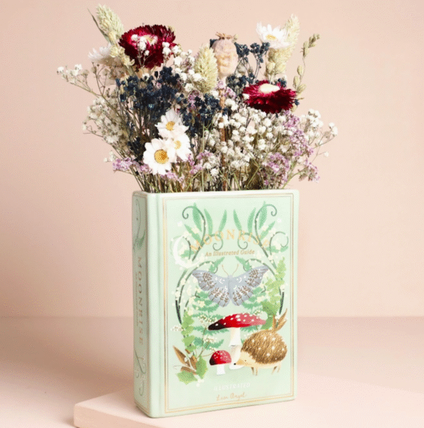 Ceramic Moonrise Woodland Book Vase by Lisa Angel