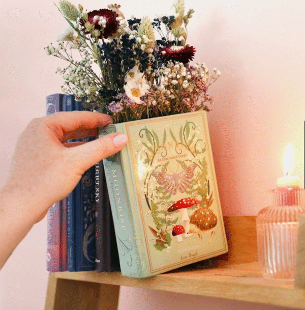 Ceramic Moonrise Woodland Book Vase by Lisa Angel