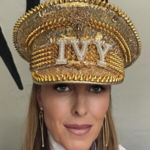 Personalised Gold Punk Party Captain Hat by One Posh Party