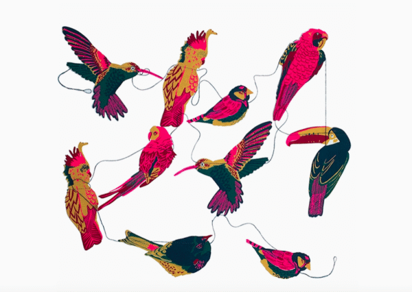 Tropical Birds Garland by East End Press