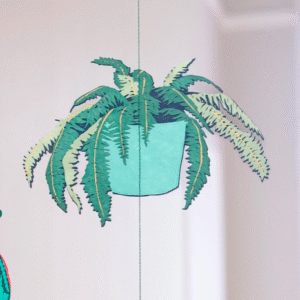 Houseplants Vertical Wall Hanging Garland by East End Press