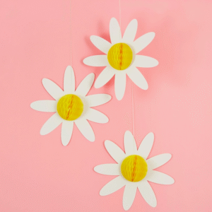 Daisy Honeycomb Decorations By Hootyballoo