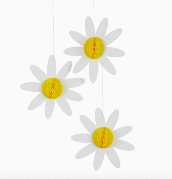 Daisy Honeycomb Decorations by Hootyballoo