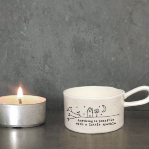 Handled Tea Light Holder - Little Sparkle by East of India