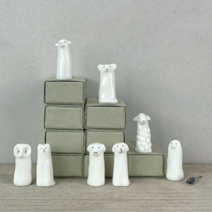 Porcelain Animals Matchbox Gift by East of India