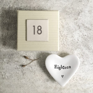 18th Birthday Porcelain Heart Dish by East of India