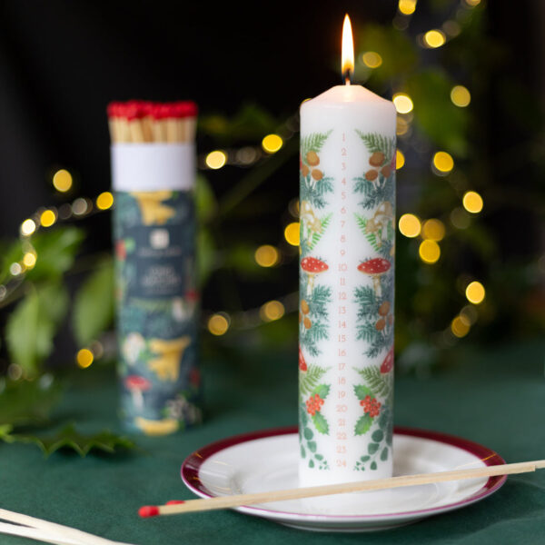 Midnight Forest Advent Pillar Candle by Talking Tables