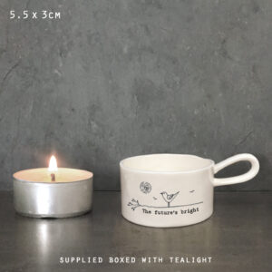 Handled Tea Light Holder - Futures Bright by East of India