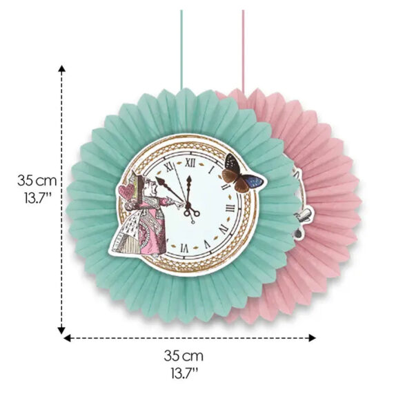 Truly Alice Paper Clock Fans by Talking Tables
