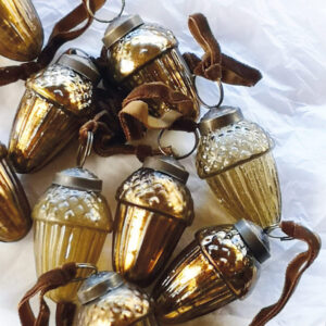 Vintage Glass Acorn Bauble by Terrace and Garden