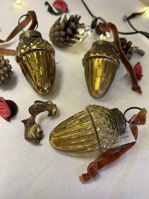 Vintage Glass Acorn Bauble by Terrace and Garden