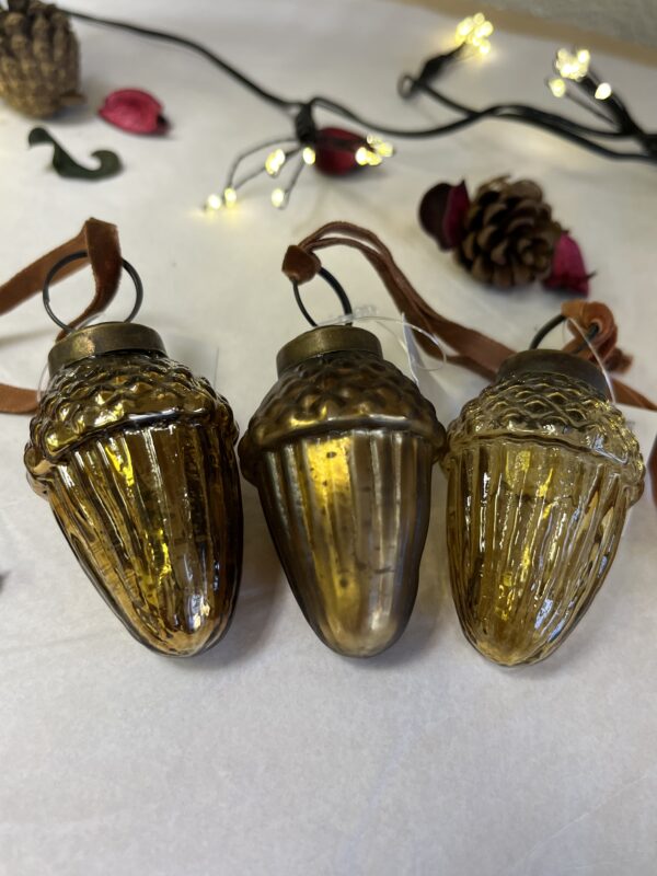 Vintage Glass Acorn Bauble by Terrace and Garden