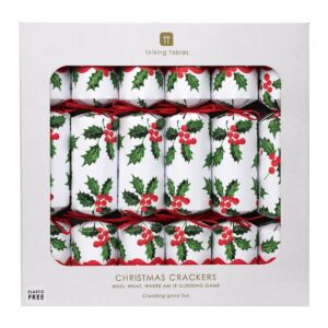 Botanical Holly Christmas Crackers by Talking Tables