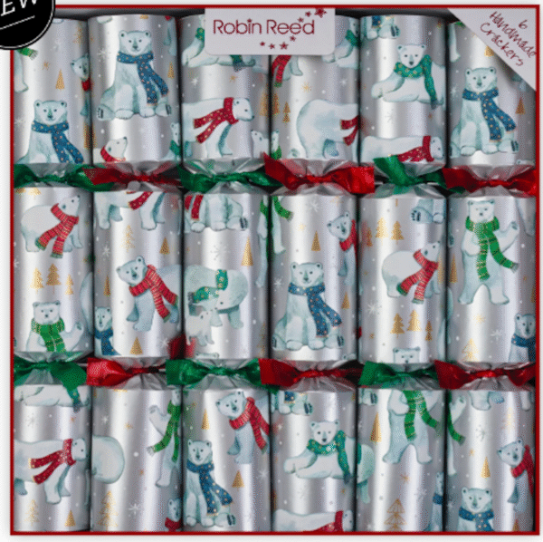 Racing Polar Bear Christmas Crackers by Robin Reed